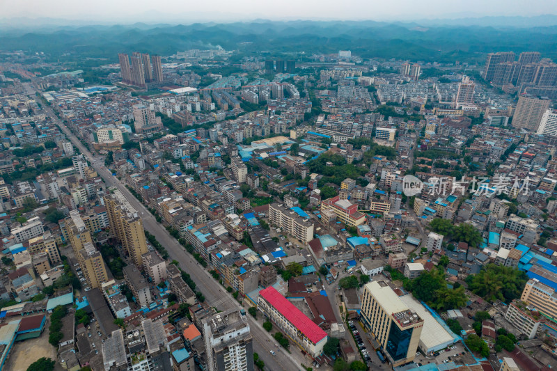 广西钦州城市大景航拍摄影图