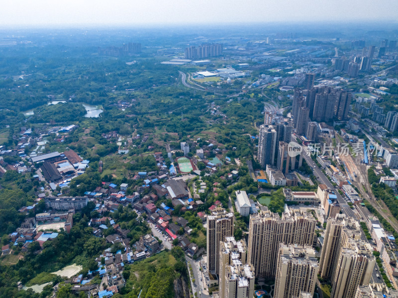 内江城市建设航拍图