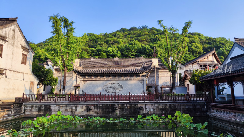 杭州湘湖孙氏宗祠古街素材