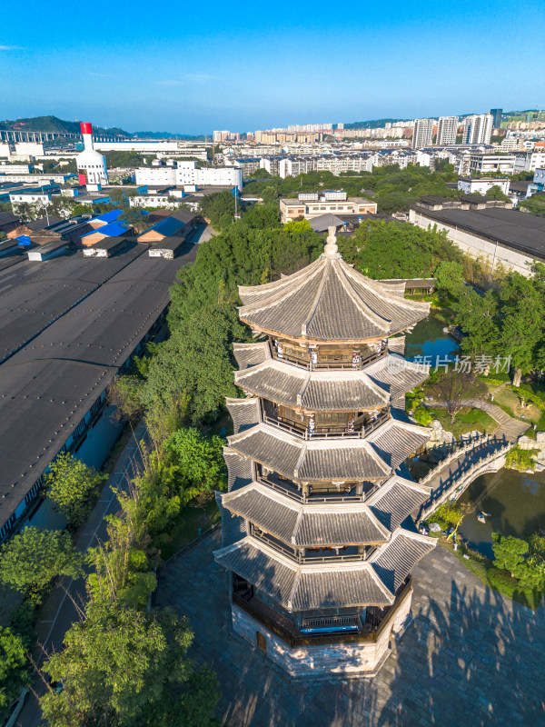 四川宜宾五粮液旅游景区航拍