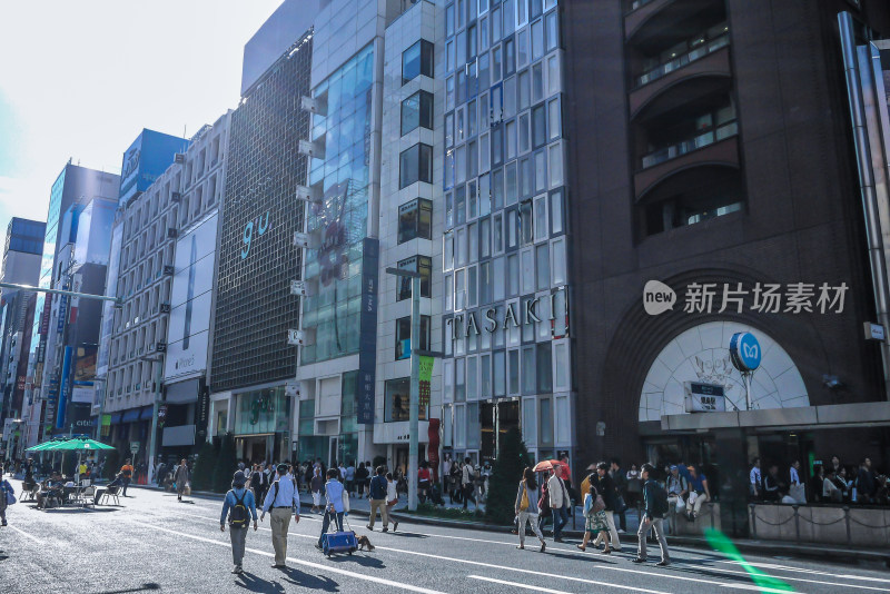 日本东京银座街景