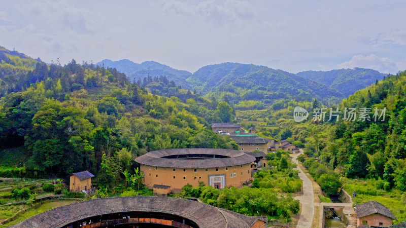 福建南靖土楼航拍