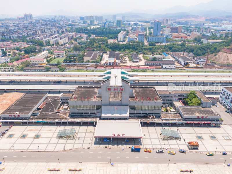 江西赣州城市风光地标建筑航拍图