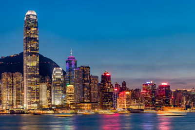 中国香港国际金融中心大厦夜景
