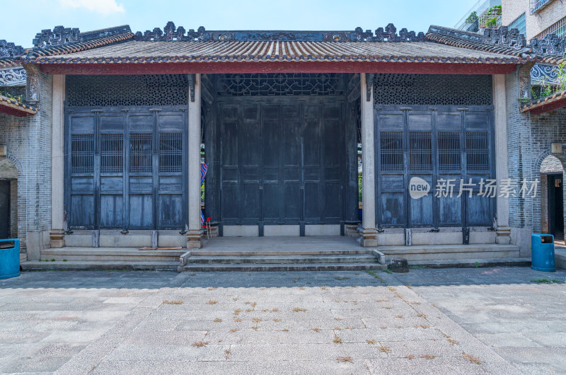广州海珠小洲村简氏宗祠传统中式古建筑民居