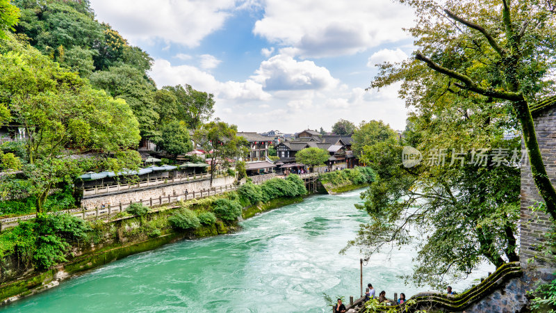 四川都江堰景区旅游综合场景