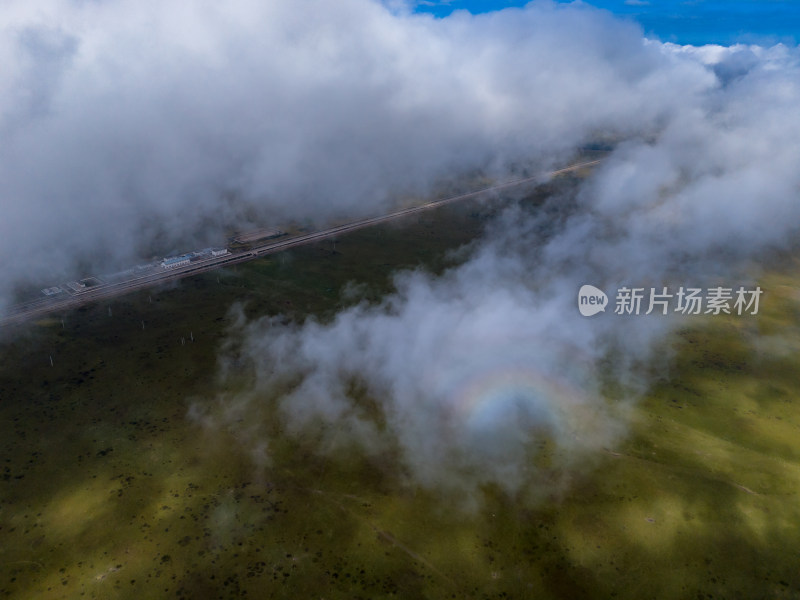 云海蓝天白云风景航拍图