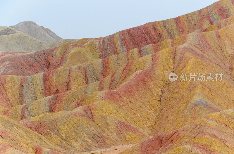 甘肃张掖七彩丹霞旅游景区多彩地质自然风光