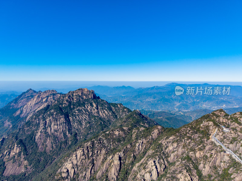 祖国大好河山灵山航拍图