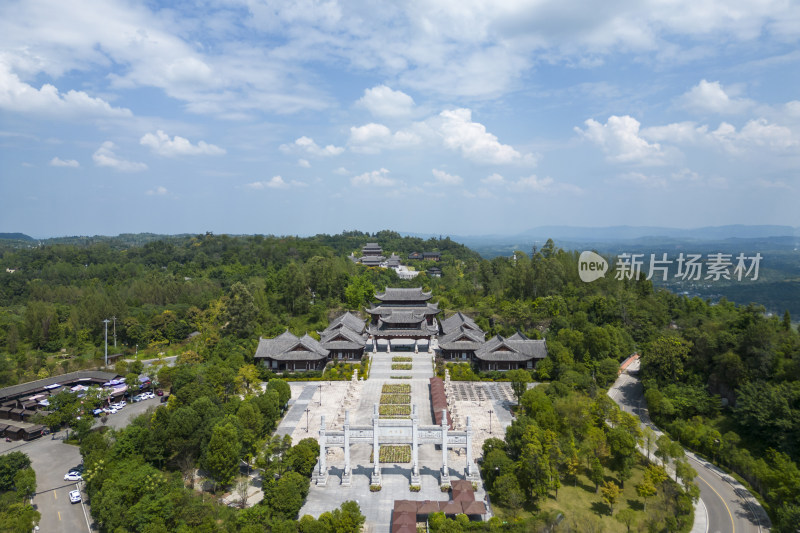 重庆市大足区宝顶山石刻景区航拍