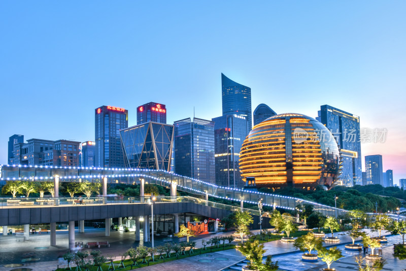 杭州钱江新城夜景