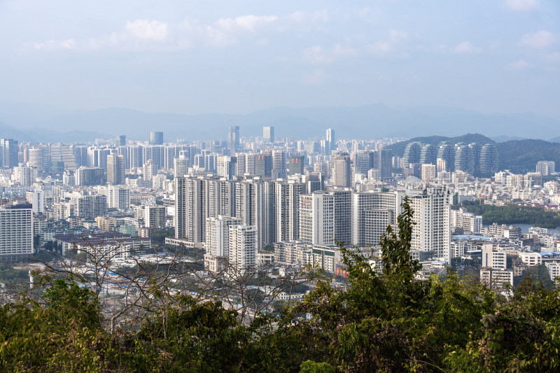 鹿回头鸟瞰城市三亚