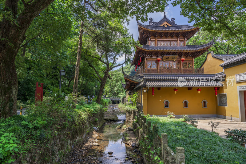 杭州西湖三天竺法镜寺古建筑风景