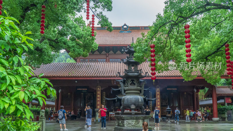 杭州飞来峰景区上天竺法喜禅寺古建筑