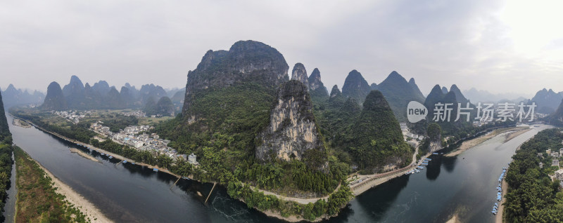 广西桂林山水风光全景图