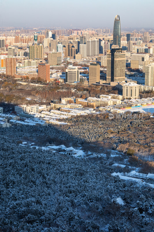 济南千佛山冬日雪景景观