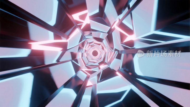 抽象几何隧道光影素材