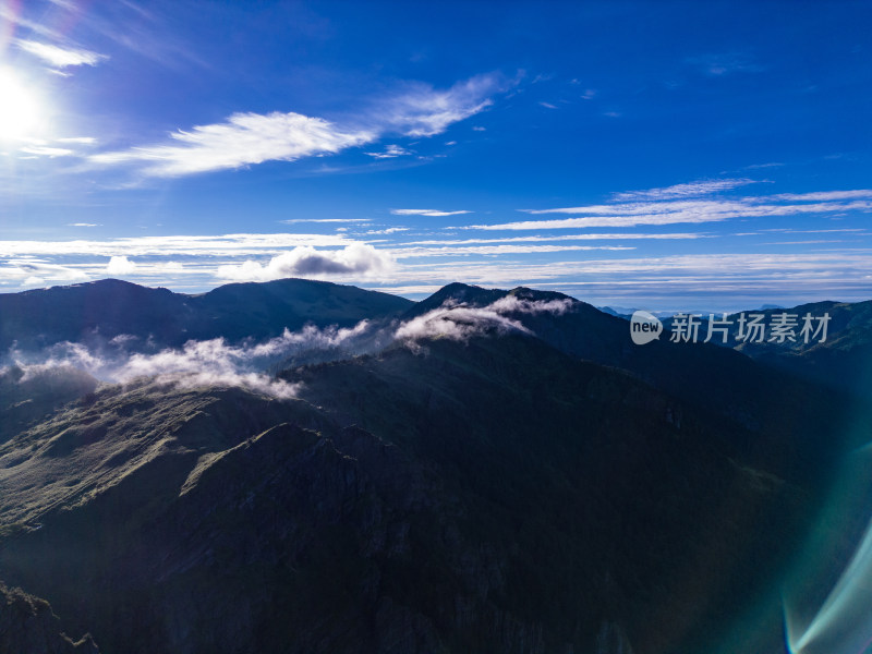 壮丽山河高山云海航拍