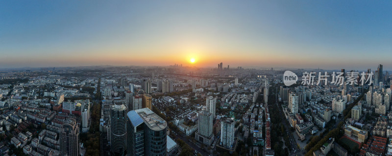 江苏南京城市日落