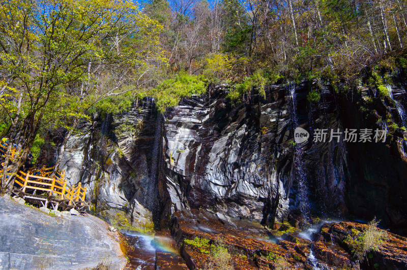 长白山望天鹅国家地质公园景区瀑布