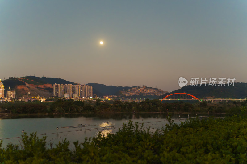 西双版纳景洪市的建筑和景观