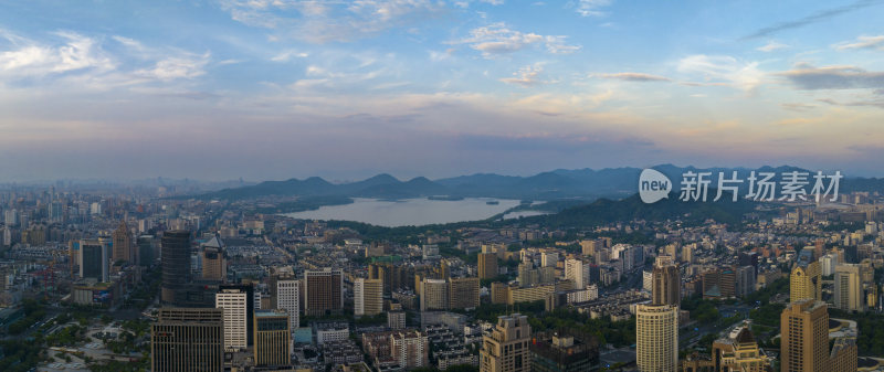 杭州市拱墅区西湖广场大运河武林门航拍