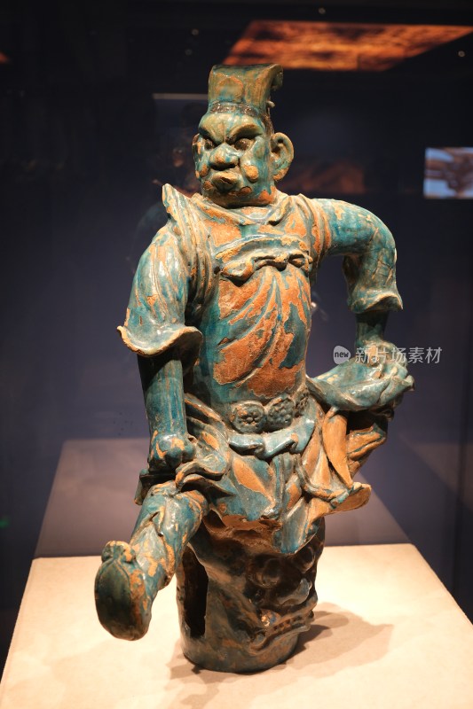 古代陶俑文物特写