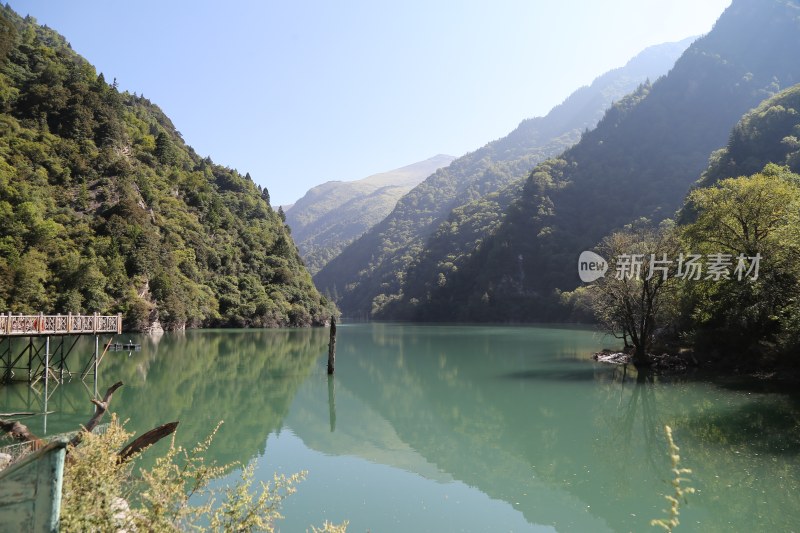 四川阿坝州茂县叠溪镇松坪沟景区风景