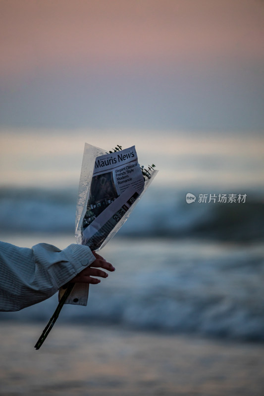 山东青岛崂山区石老人海边日出景观