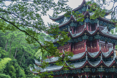 浙江天台山高明寺禅院风景