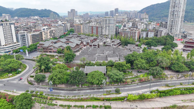 航拍四川宜宾冠英古街摄影图