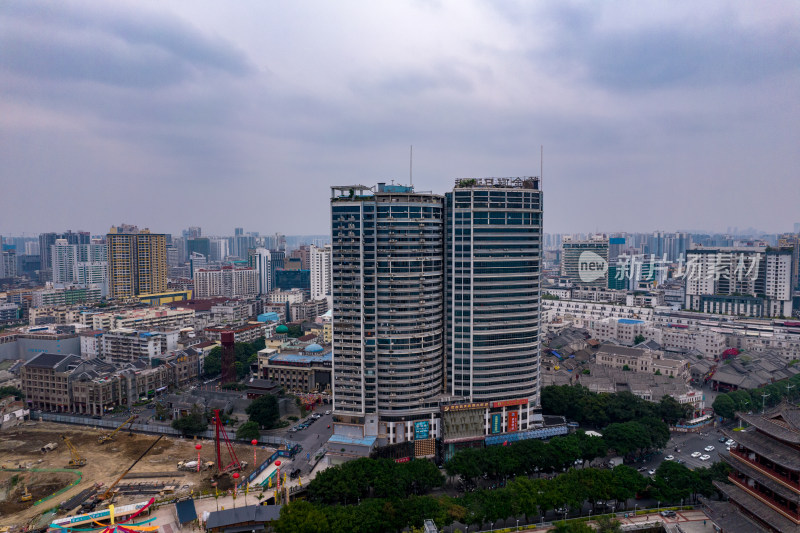 广西南宁城市风光高楼建筑航拍图