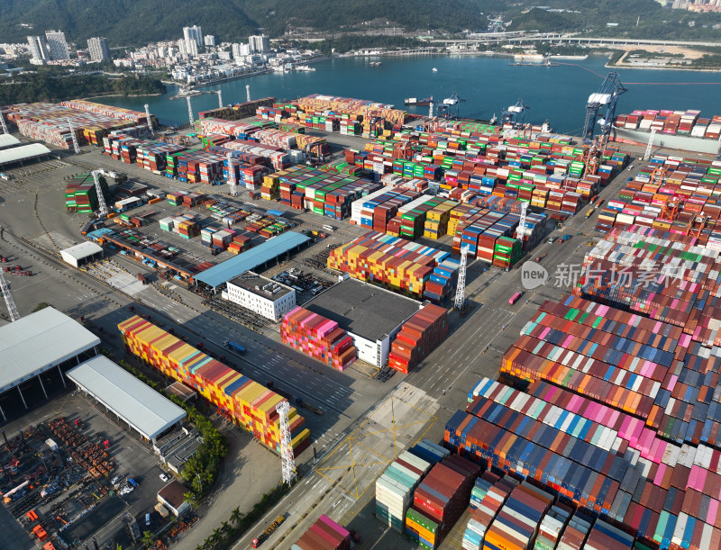 深圳市盐田区盐田港国际集装箱码头航拍