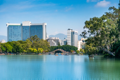 福州西湖公园秋景