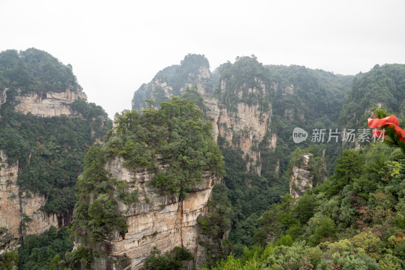 云雾缭绕的张家界奇峰异石景观