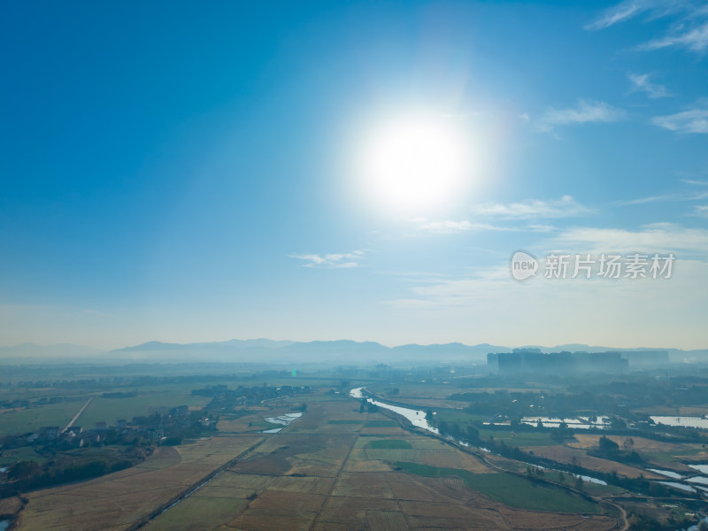 乡村田园风光航拍全景