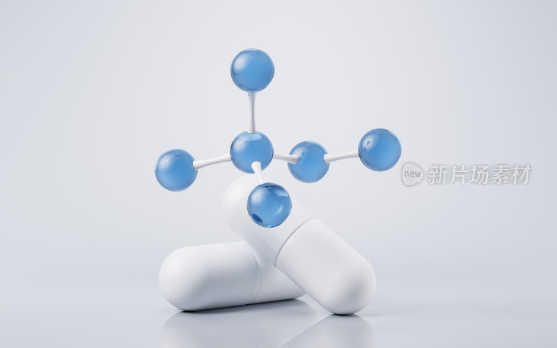药物与医药概念3D渲染
