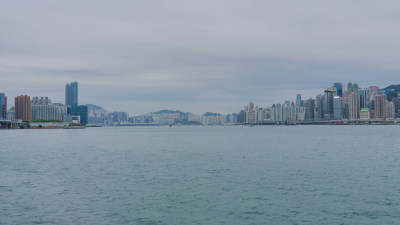 香港海滨海洋城市天际线