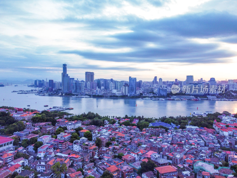 厦门城市全景鸟瞰图