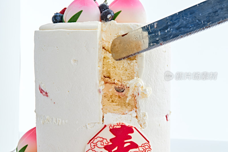 桃喜祝寿法芙娜白巧沁乳酪低糖低脂蛋糕