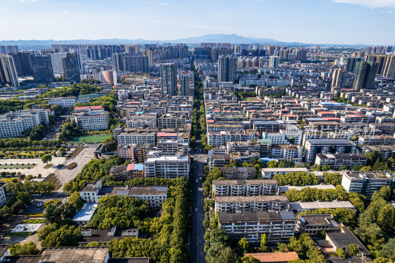 湖南衡阳城市夏天航拍风光