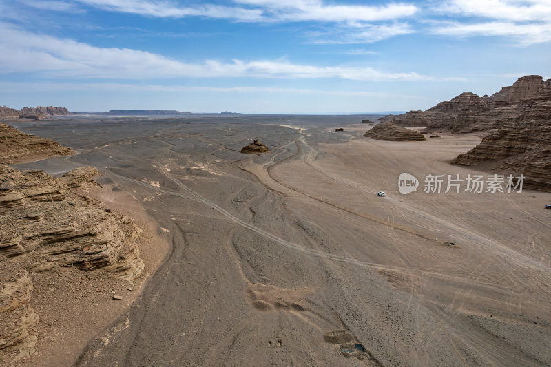 新疆哈密大海道火星地貌雅丹高空航拍