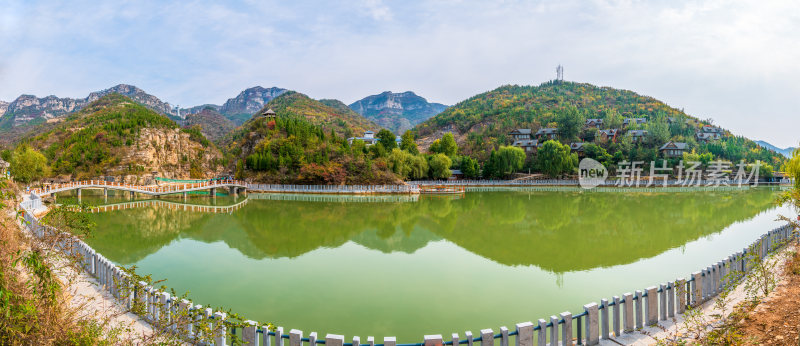 淄博潭溪山秋天山水风景