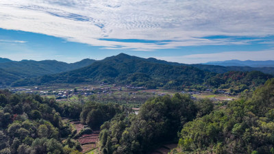 大自然青山绿水自然风光航拍图