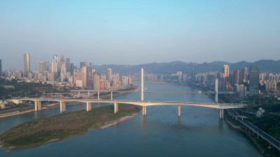 航拍重庆长江大桥