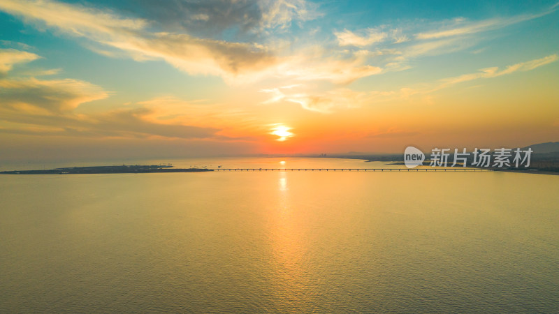 大海日落时分自然风景