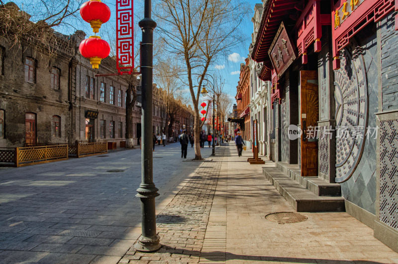 哈尔滨道外中华巴洛克大街老建筑街道