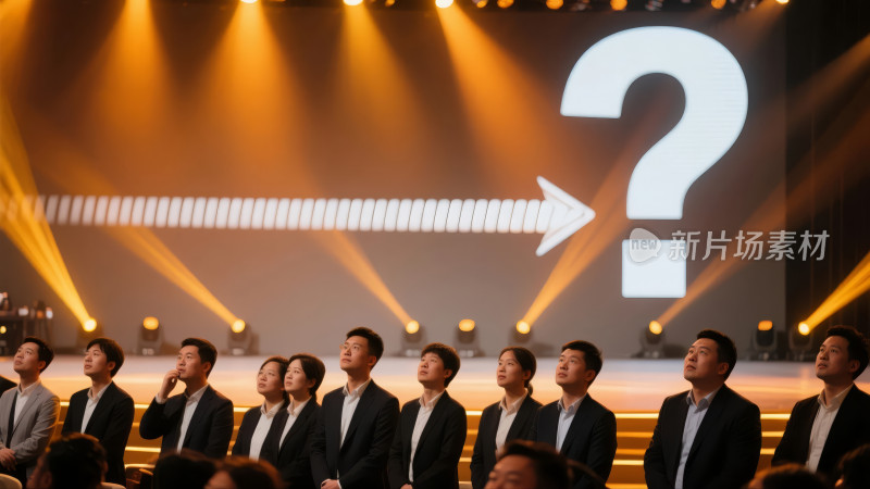 企业年会悬念揭晓颁奖晚会问答环节背景