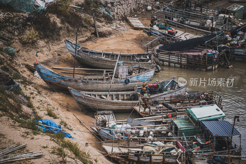 中国福建霞浦码头渔船