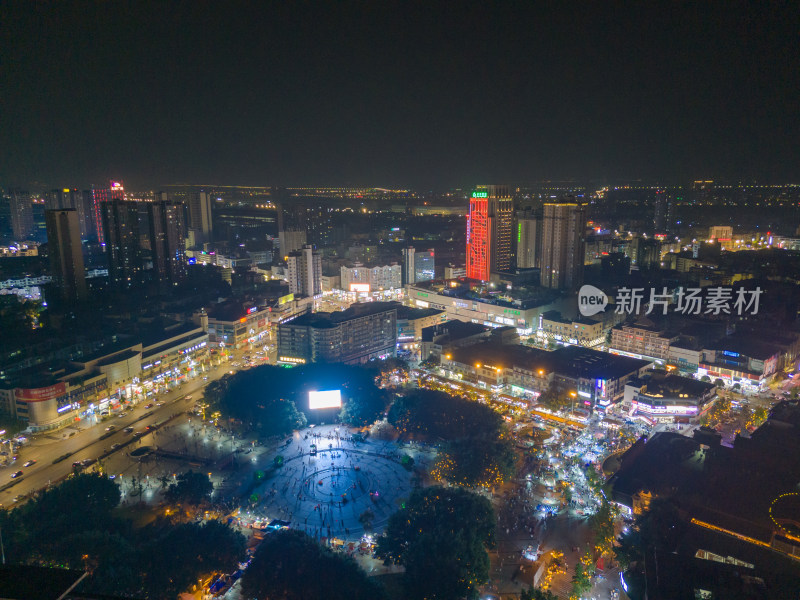 四川德阳文庙广场夜景